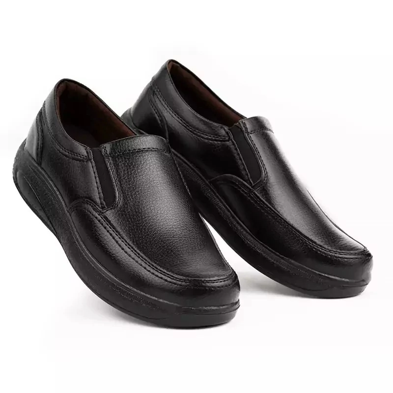 کفش مردانه طبی کار تبریز بدون بند(قهوه ای تیره و مشکی رنگ)پس کرایه