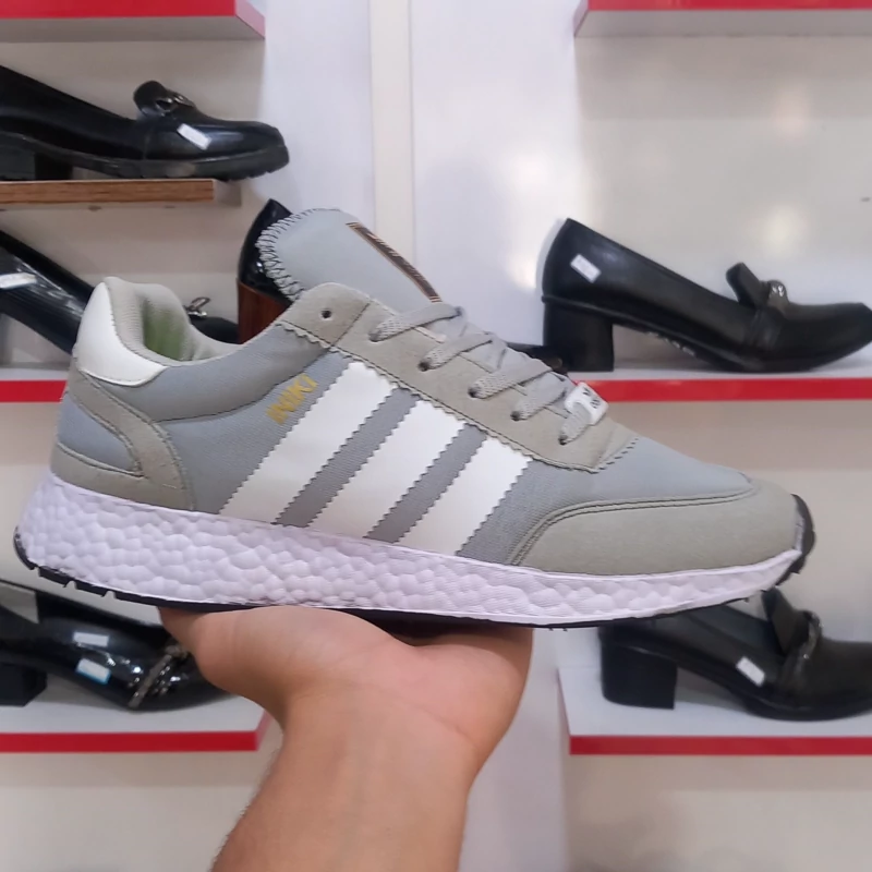 کفش اسپرت مردانه ادیداس iniki طوسی سفید